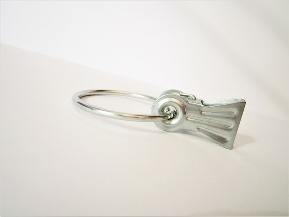 Curtain Clips Set Of 10 New Metal Galvanized Curtain Rings Etsy