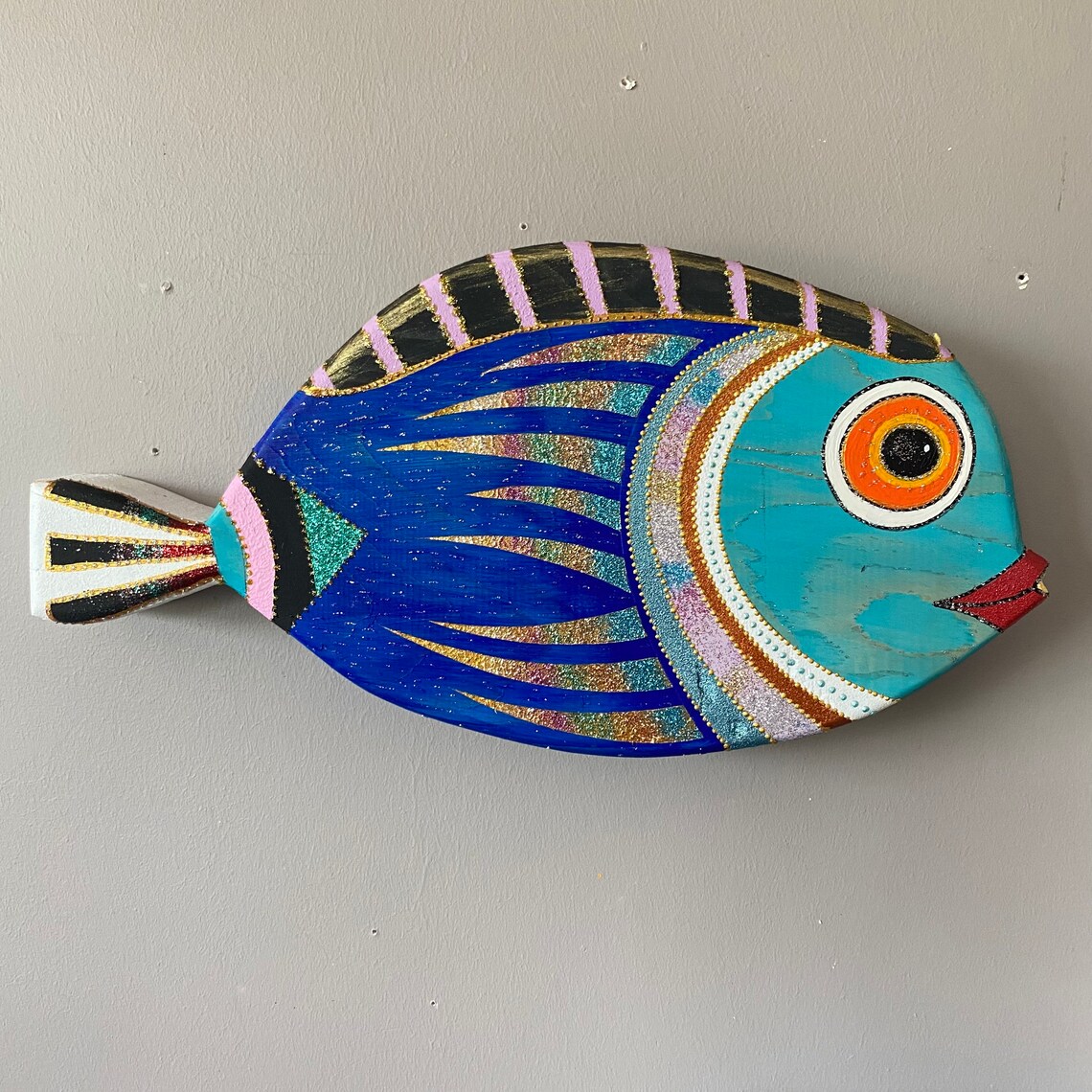 Modern Wood Art for House Fish Shaped Handmade Wooden Wall Etsy