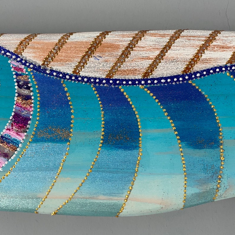 Blue Wood Fish, Wall Hanging, Wood Decor, Wall Art, Wood Wall Hanging, Wooden Wall Decoration