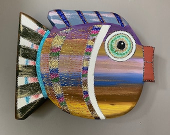 Holz Wandkunst, Tier Fisch Dekor, Fisch Wandbehang, kleiner Holzfisch, Holzfisch Skulptur, handgemachter Holzfisch