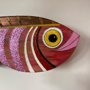 Wooden fish, Fish Wall hanging, Wood wall hanging, Wooden wall decoration, Wooden fish, Gift for fisherman, Pink wall hangings