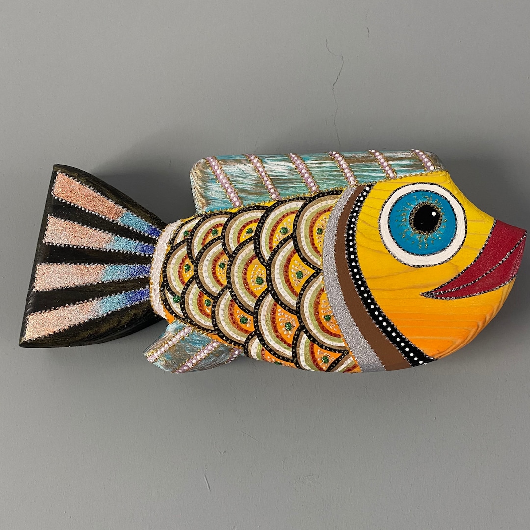 Wooden Fish Wall Decor, Wooden Fish, Wood Art , Home Decor , Wall