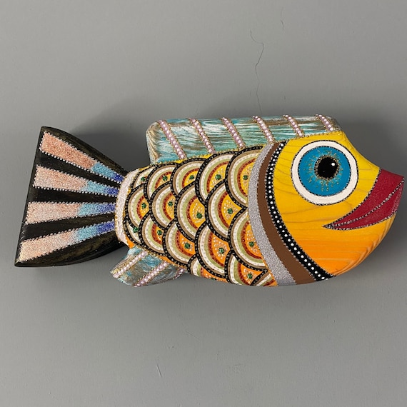 Wooden Fish Wall Decor Wooden Fish Wood Art Home Decor - Etsy