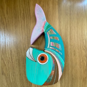 Wood Fish, Wooden Fish Wall Hanging, Gift for Fisherman, Wooden Wall Hanging, Wooden wall hanging,