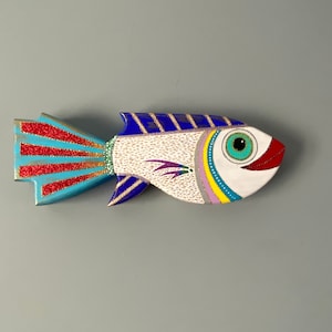 Gift for fisherman, Wooden Fish, Wooden Fish Wall Hanging, Fish Shaped Handmade Wooden Wall Hanging, Painted Wooden Fish