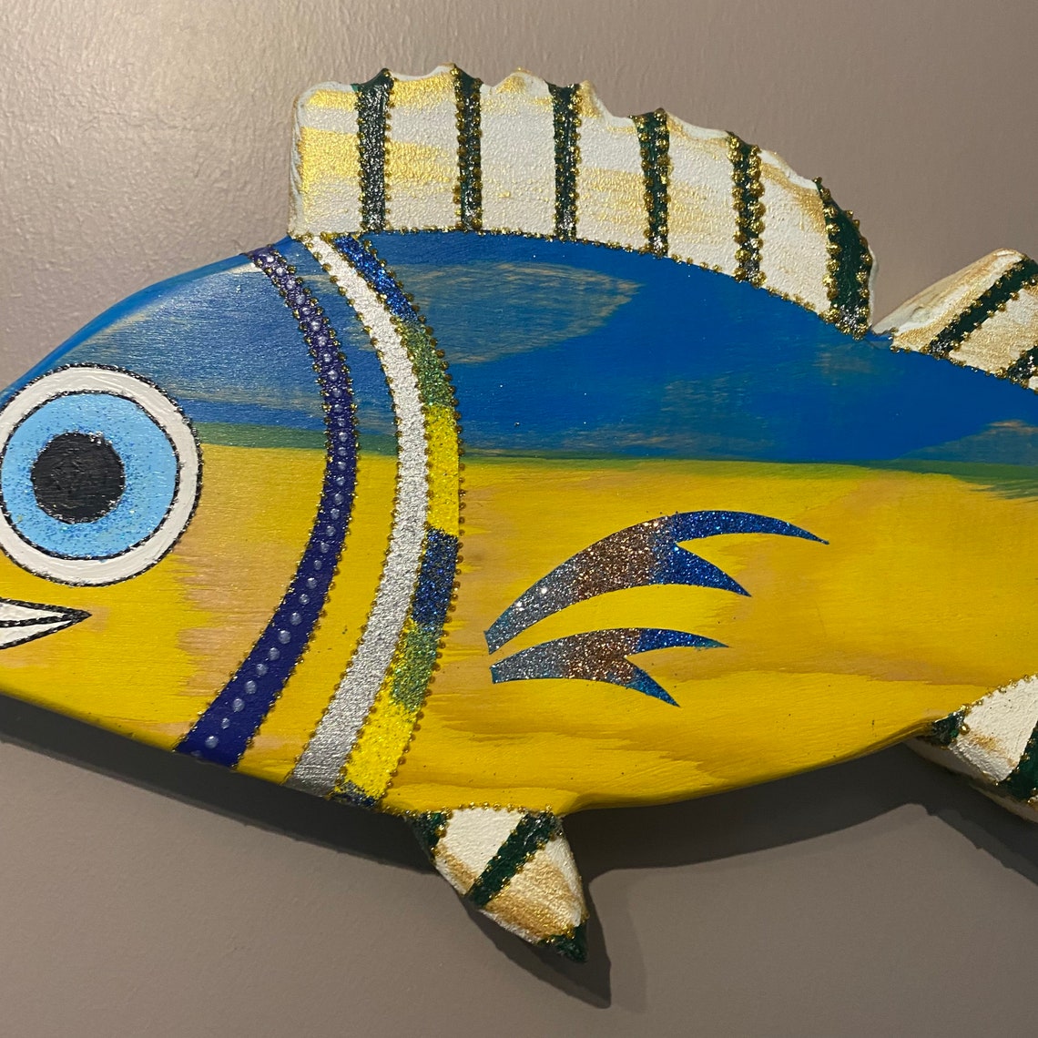 Wooden Fish, Wall Hanging, Wood Wall Hanging, Wooden Wall Decoration