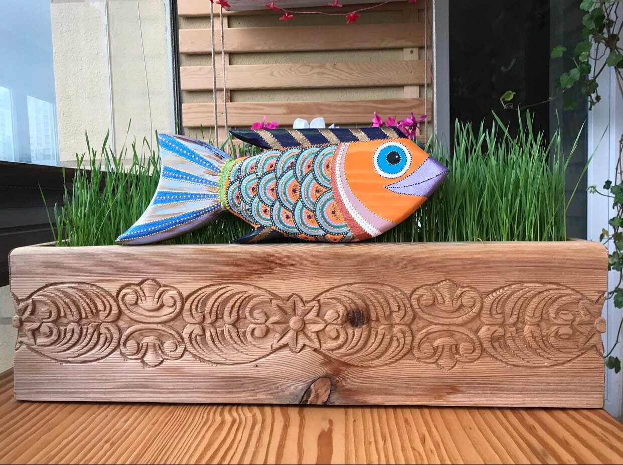 Wood Fish, Wall Hanging, Wood Decor, Wall Art, Wood Wall Hanging