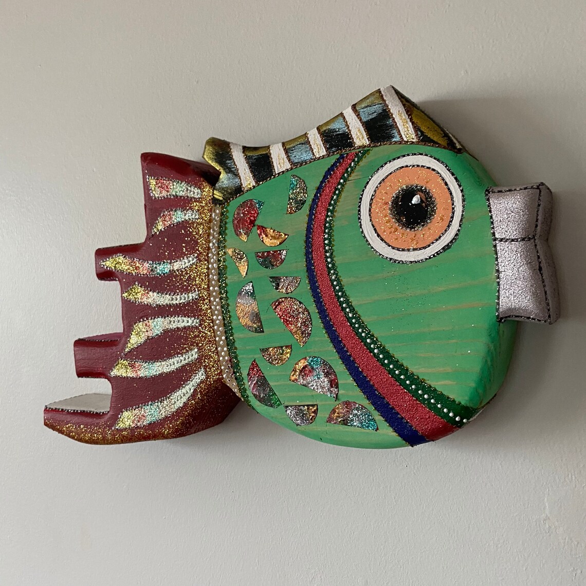 Wood Fish Wall Hanging Wall Art Wood Wall Hanging Wooden Etsy