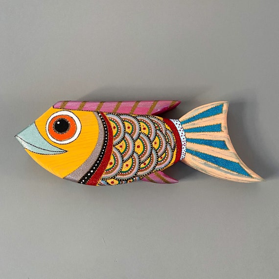 FREE SHIPPING Handmade Wooden Fish Modern Wood Art Wood Art Etsy