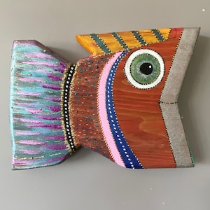 Wooden wall decor, Animal Fish Decor, Fish Wall Hanging, Small Wooden Fish, Gift for fisherman, Handmade Wooden fish