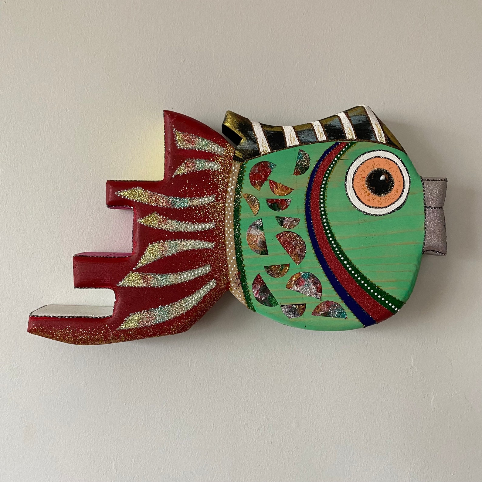 Wood Fish Wall Hanging Wall Art Wood Wall Hanging Wooden Etsy