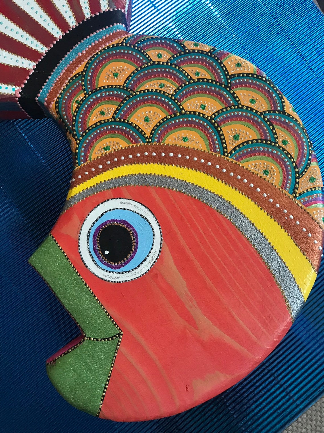 Wood Fish Wall Hangings , Wood Wall Art, Wooden Wall Decoration, Wooden