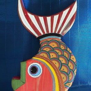 Wood fish Wall hangings , Wood wall art, Wooden wall decoration, Wooden fish, Handmade Wood Fish, Fish wall hanging, fish decor
