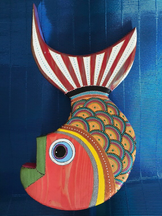Wood Fish Wall Hangings Wood Wall Art Wooden Wall Etsy