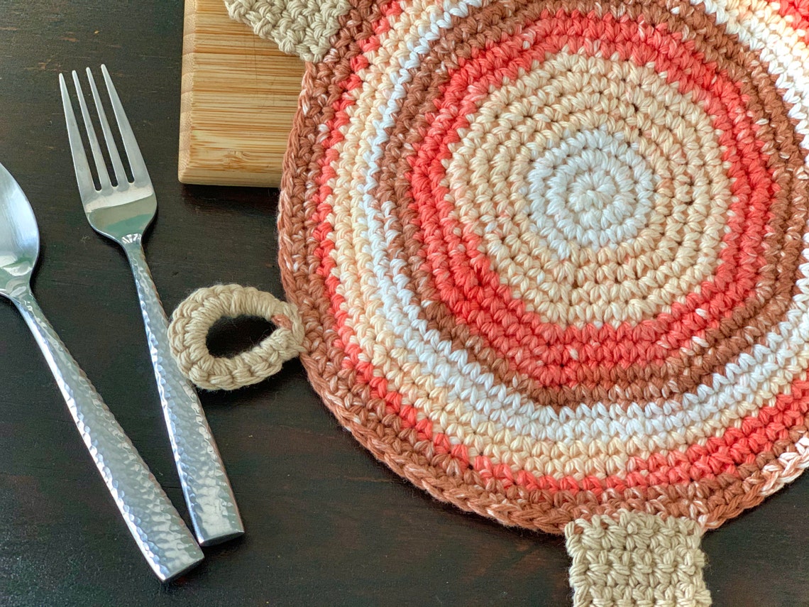 Placemat Handmade Crochet Turtle Placemat Coastal Dining Etsy