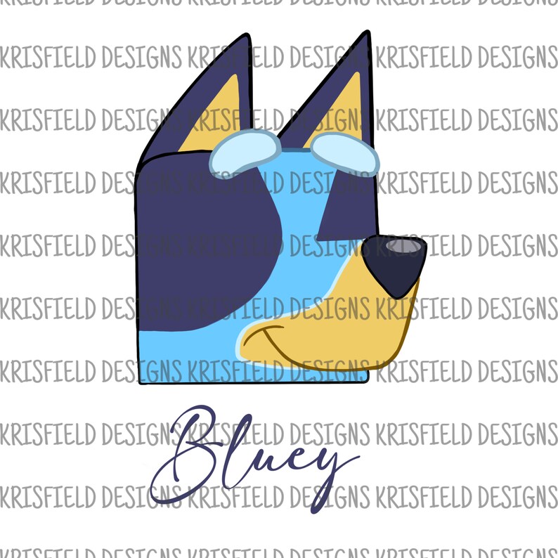 Bluey Hand Drawn DIGITAL DOWNLOAD Etsy Singapore