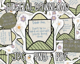 No seas tan duro contigo mismo — Dibujo a mano *DESCARGA DIGITAL*