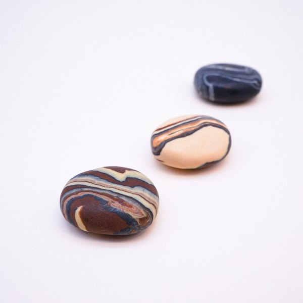 Handmade Pebble Soap with Marble Effect Design