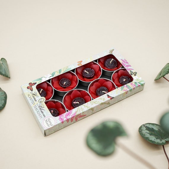 8 Handmade assorted primrose lights scented with Indian jasmine fragrance