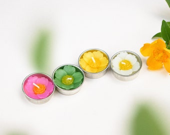 8 Assorted handmade primrose scented tealight set