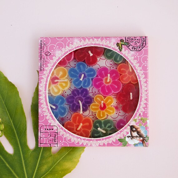 8 Handmade assorted primrose lights scented with Indian jasmine fragrance