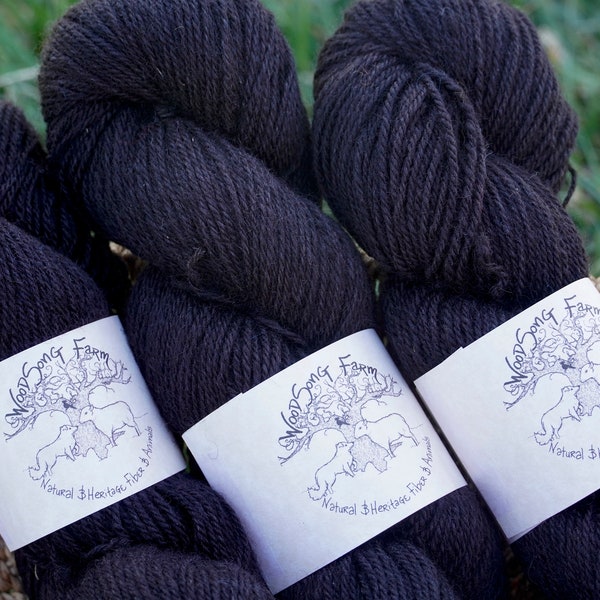 Hand Dyed 100% Finnsheep DK Coal