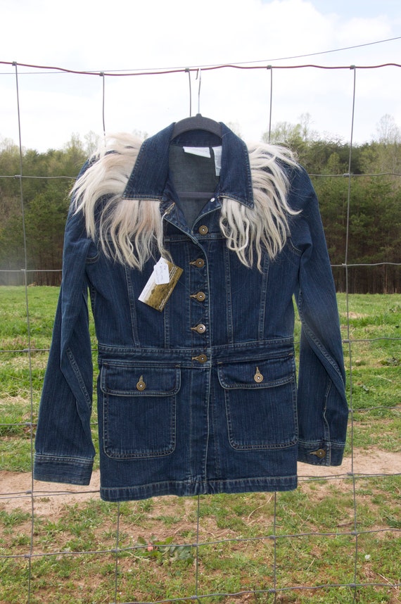 sheep wool jean jacket