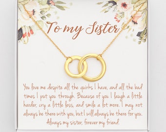 Sister Necklace, Sister Gift, Big Sister Little Sister Gift, Best Gift For Sister, Sisters Jewelry, Big Sis Gifts, Sister Necklace