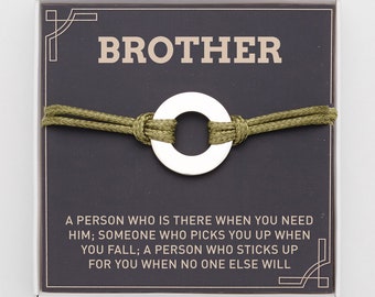 Brother Gift From Bride,  Gift Card for Brother, Brother Gift From Sister, Brother Bracelet, Brother Gift, Sibling Gifts