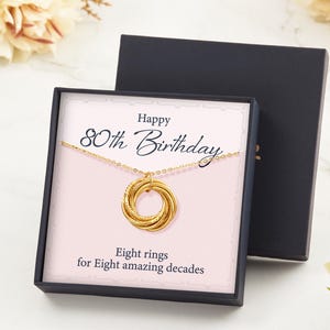 80-årspresent till mormor, 80-årspresent till henne, 80-årspresent till mamma, 8 ringar 8 decennier, mormors födelsedagspresenter