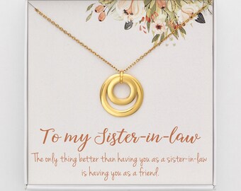 Sister In Law Necklace Sister In Law Gift Wedding Gift For Etsy