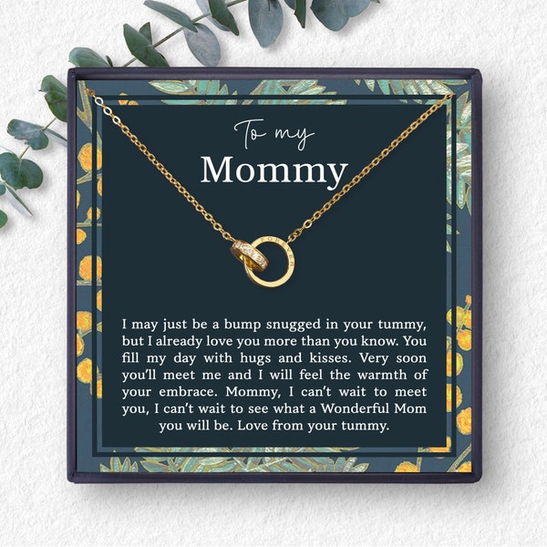 Expecting Mom Necklace, Pregnant Wife Gift, Future Mom Gift, Mothers Day Gift From Bump, Gift For Mama To be, Gift For Wife