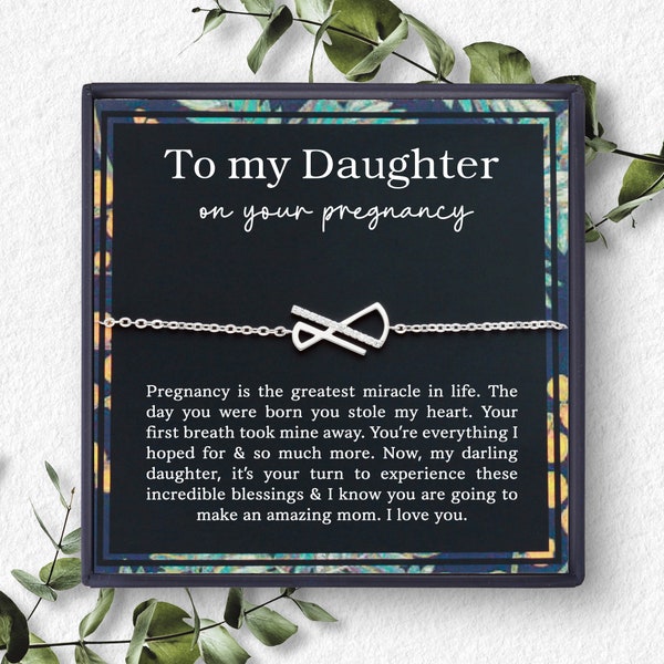 Expecting Mom Gift, Pregnant Daughter Bracelet From Mom, Mothers Day Gift For Daughter, New Mom Gift For Daughter Pregnant