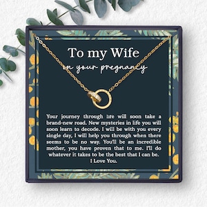 Presente de mãe para ser do marido, colar de dia das mães, presente para esposa grávida, cartão de aniversário para esposa grávida, cartão-presente do marido