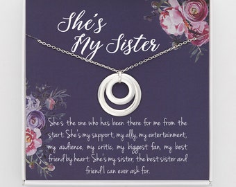 Sisters Necklace,  Sister Birthday Gift, Mothers Day Gifts for Sister, Big Sister Gift, Sisters Jewelry,  Simple Jewelry For Sister