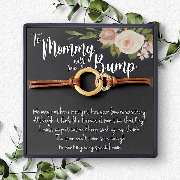 New Mom Bracelet, Mothers Day Gift for Expecting Mom, Mommy To Be Gift From Bump, Gift for Wife When Pregnant, Gift for New Mom