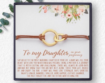 Pregnant Daughter Bracelet, First Mothers Day Gift For Daughter, Daughter On Pregnancy Gift, Pregnant Daughter Gift From Mom, New Mom Gift