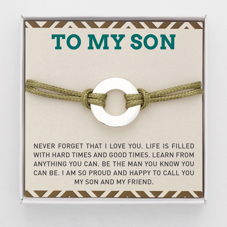 Bracelet For Son To My Son Gift Birthday Gift For Son Mom Etsy