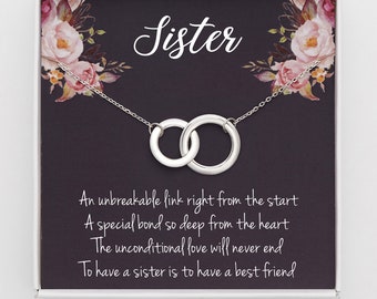 Sister Jewelry, Sister Necklace, Sister Gift, Mothers Day Gift for Sister, Sister Birthday Gift, Big Sister, Little Sister Gift
