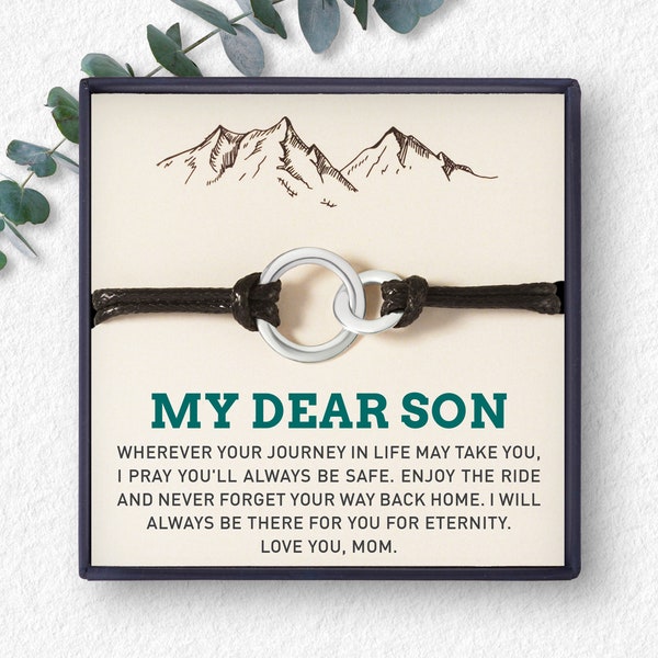 My Dear Son Gift, Son Bracelet, Graduation Gift, Son Birthday Gift, Son Gift, Birthday Gift For Son, From Mom To Son Gift