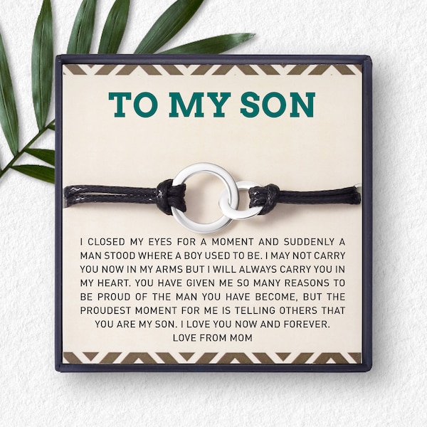 Son Gift From Mom, Son Bracelet, Graduation Gift For Son, Son Graduation Bracelet, To My Son Gift, Son Wedding Gift From Mom