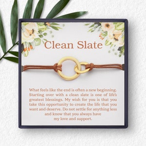 Tablette vierge, cadeau pour un nouveau départ pour elle, ardoise vierge cadeau, cadeau divorcé, nouvel emploi, bracelet cadeau de rupture, cadeau de déménagement