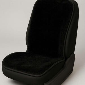 Funda de piel de oveja para asiento de coche: protector de lana natural, cálida y transpirable, ajuste universal.