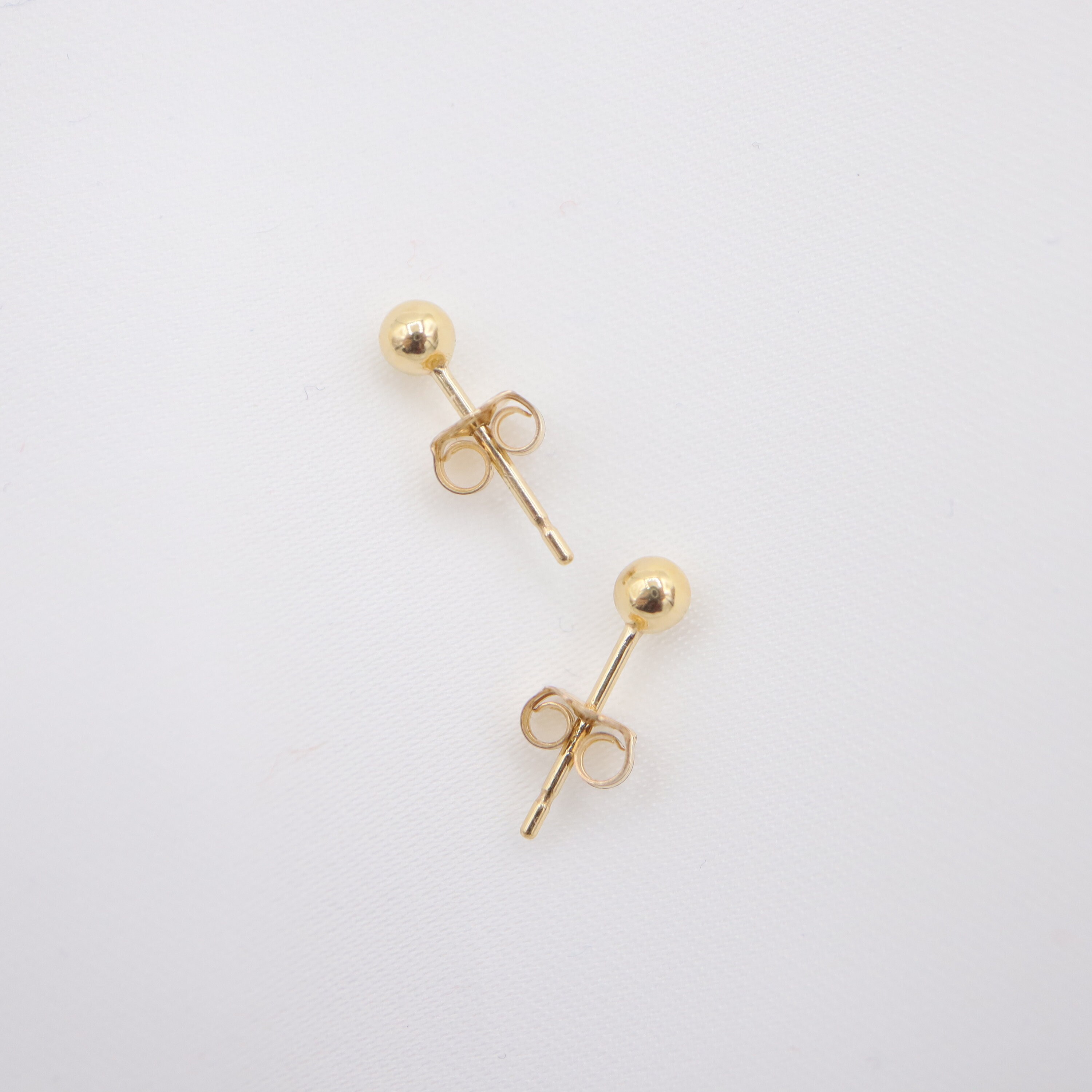 Tiny Ball Stud Post Earrings 14K Gold Filled Earrings Etsy