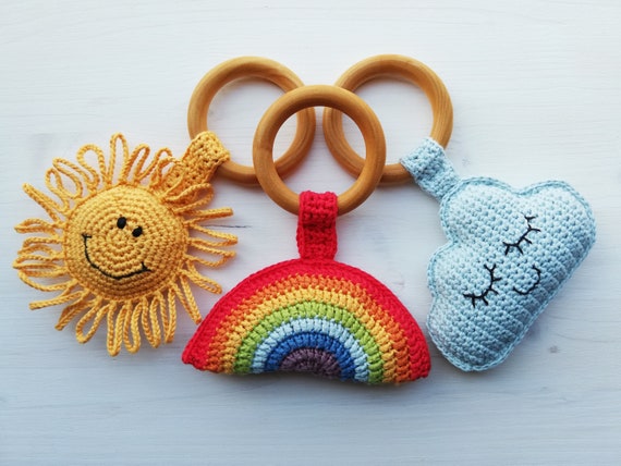 rainbow teething ring