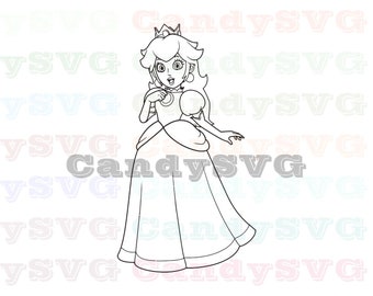 Download Princess peach svg | Etsy