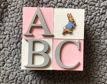 peter rabbit abc wooden blocks