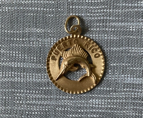 Vintage 14k Gold, Dolphin Charm / Pendant