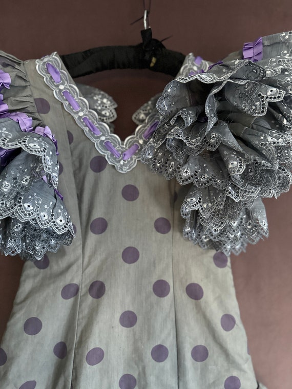 Genuine Handmade Grey and Lavender Spanish Flamen… - image 3