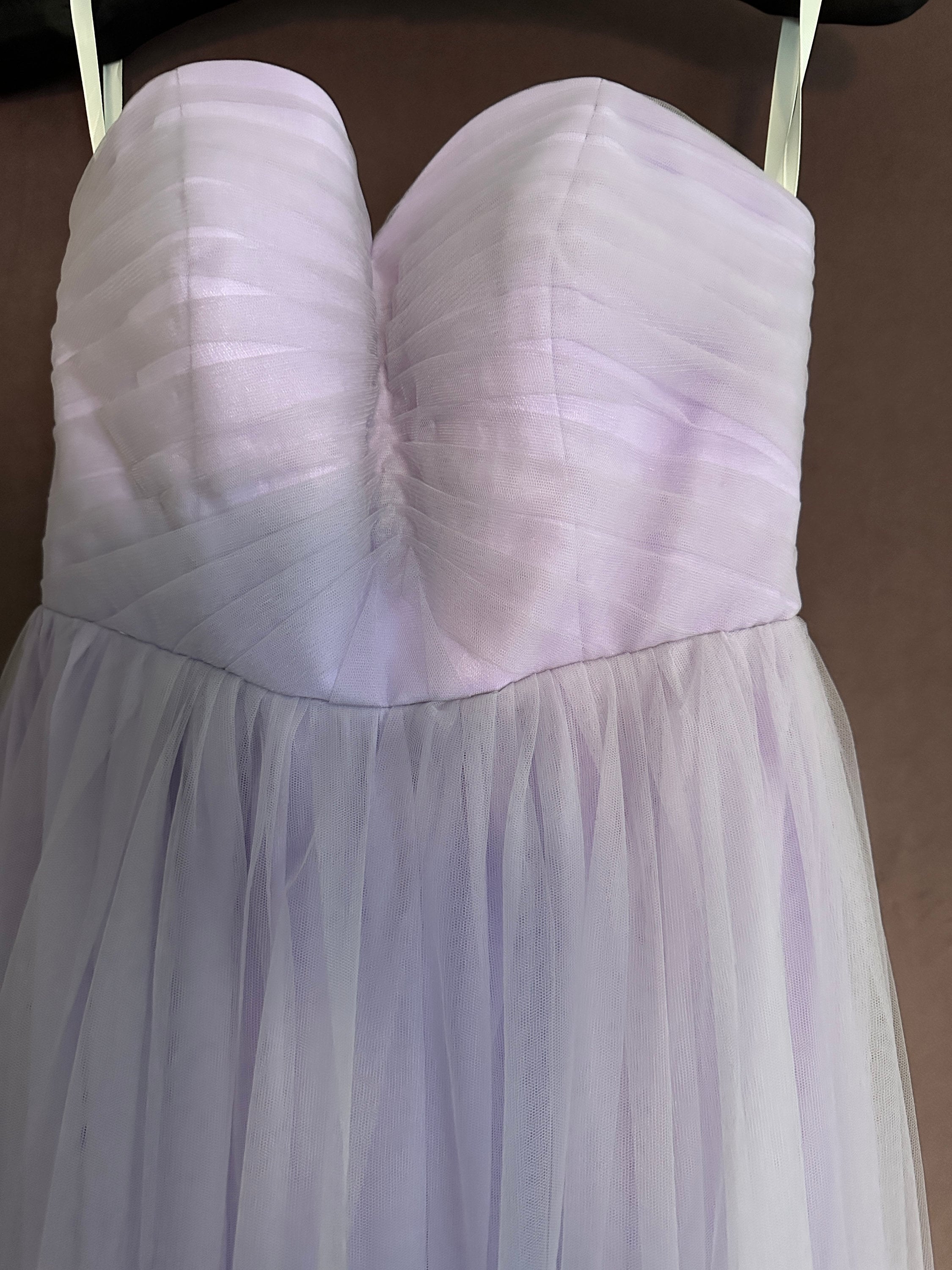 Beautiful Vintage Lilac Tulle Strapless Ballgown UK